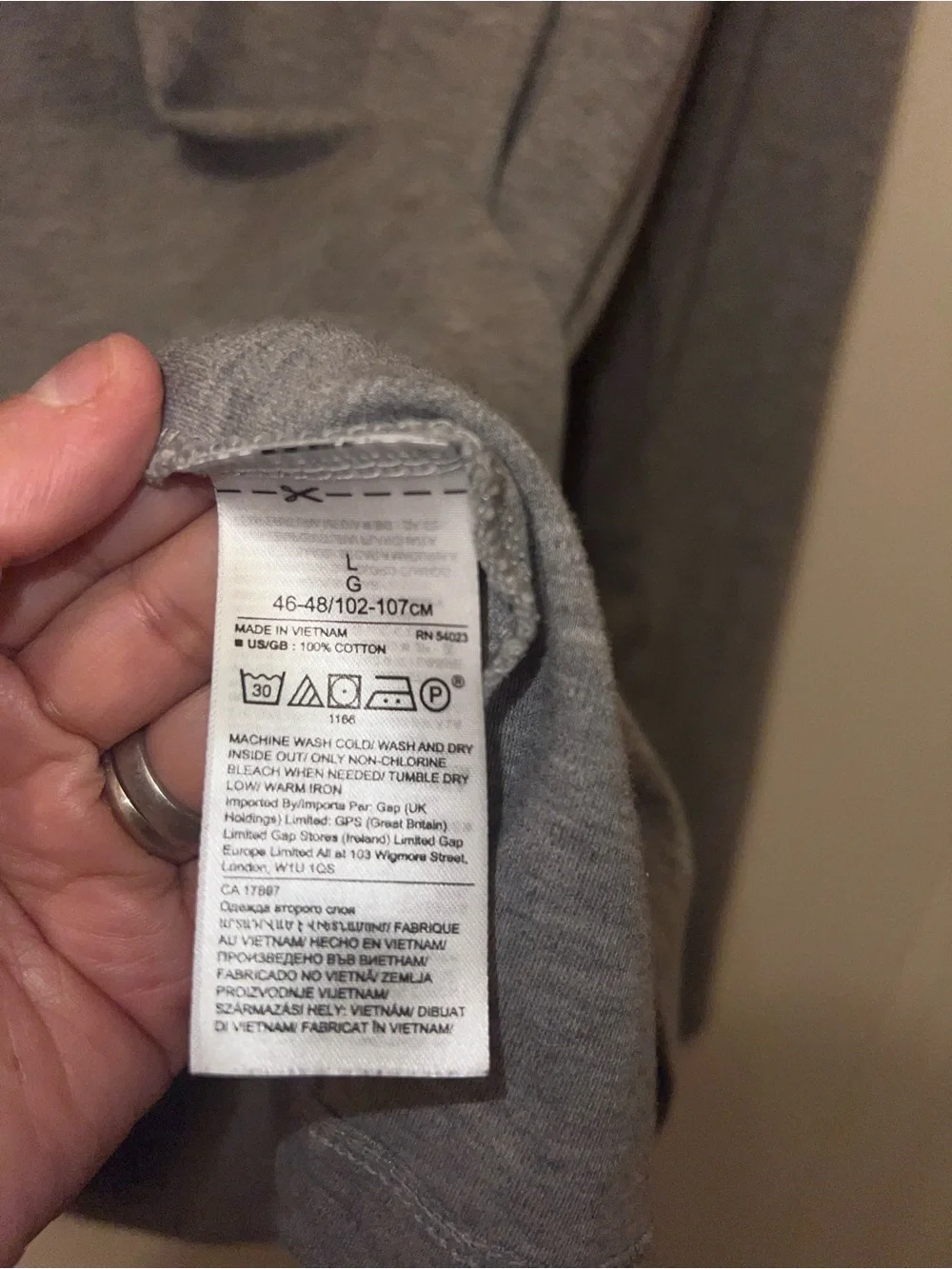 Banana Republic Luxury Touch Men’s Gray Quarter Zip Pullover Size L